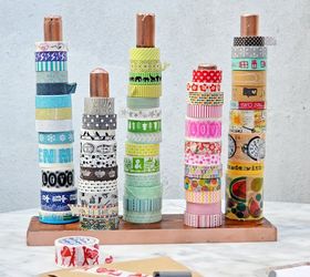 diy handy washi tape twine holder, craft rooms, organizing, storage ideas