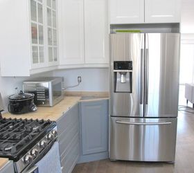 a gray and white ikea kitchen makeover, home improvement, kitchen design, painting