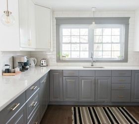 a gray and white ikea kitchen makeover, home improvement, kitchen design, painting