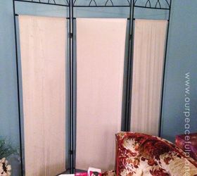 twinkle lights room divider makeover, living room ideas