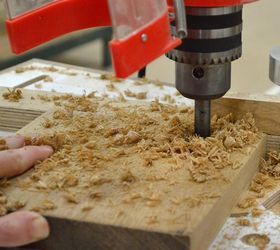 how to make a cutting board in 30 minutes, how to, woodworking projects, Using the drill press