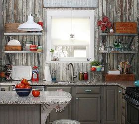 diy vintage farmhouse kitchen remodel, diy, home improvement, kitchen design, shelving ideas