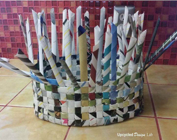 a trash can made from trash, crafts, repurposing upcycling