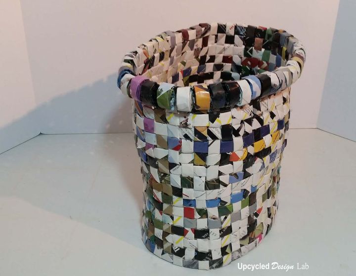 a trash can made from trash, crafts, repurposing upcycling
