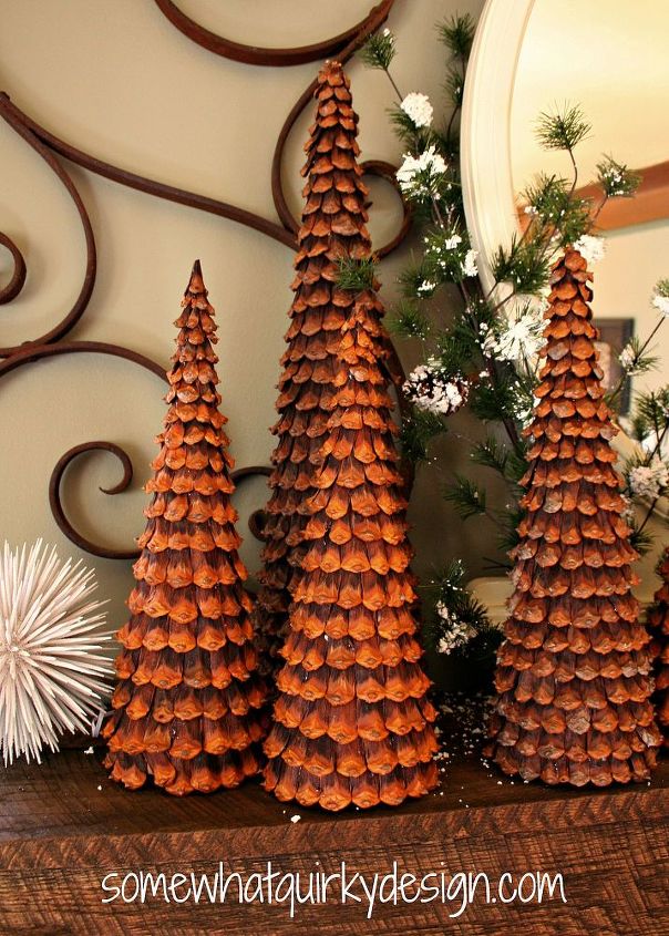 Pine Cone Christmas Trees by Somewhat Quirky Design | Hometalk