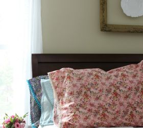 lace edged standard pillowcase tutorial, crafts, seasonal holiday decor, Add some spring color with easy to sew pillowcases