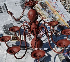 from chandelier to birdelier, outdoor living, pets animals, repurposing upcycling