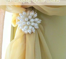 cool use for napkin rings, repurposing upcycling, Easily and inexpensively decorate up and add some bling to your sheers or curtain panels