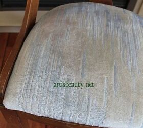 kindel chair makeover using a vintage tablecloth and a sweet story, painted furniture, reupholster
