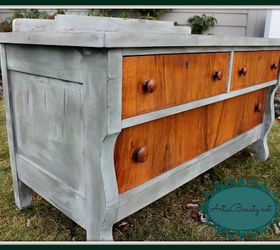 head on over and see i how i saved what i could of the wood on this empire dresser, home decor, painted furniture