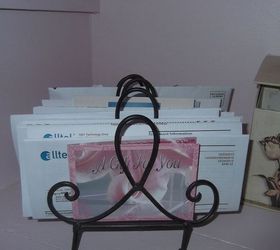 clutter closet turne office, craft rooms, home office, A vintage toast holder makes a good tickler file for monthly mail