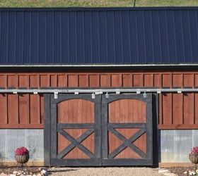 creating a simple and inexpensive rain water collection system, curb appeal, go green, Our barn s metal roof is our supply of water for the entire farm