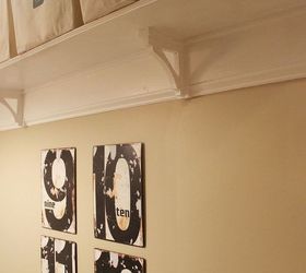 how to fake an expensive looking shelf for under 50, diy, how to, shelving ideas, storage ideas, woodworking projects, This is the shelf we created with some basic pine boards and some random trim moulding