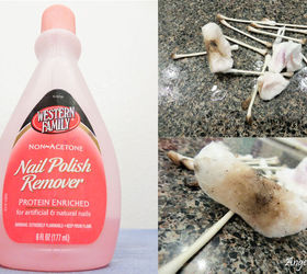 diy iron cleaner clean your burnt iron, cleaning tips, With the iron still a little warm rub the burn marks off with a q tip and nail polish remover Warning be mindful of fumes