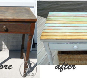 side table makeover cottage chic, painted furniture