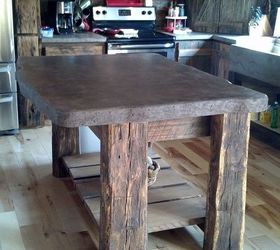 reclaimed island, concrete masonry, woodworking projects