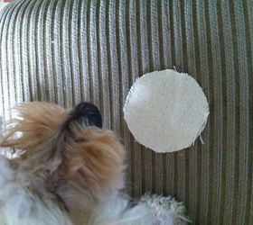 ruffled lamp shade tutorial, crafts, Drop Cloth circles