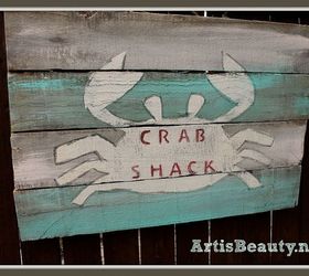 beachy pallet artwork beach pallet, crafts, pallet, repurposing upcycling