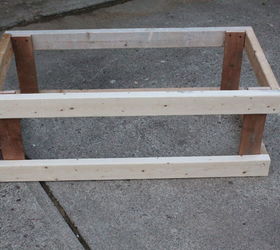 the straw bale pallet crate garden simple attractive and cheap, diy, flowers, gardening, how to, pallet, repurposing upcycling, urban living, Next attach the two rectangles with four of your slat boards in each corner