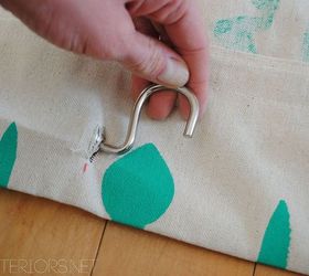 stenciled shower curtain using drop cloth, crafts, painting