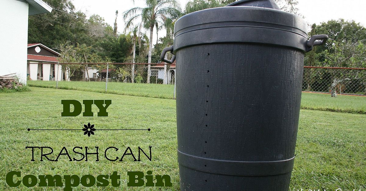 DIY Trash Can Compost Bin | Hometalk trash can with compost compartment