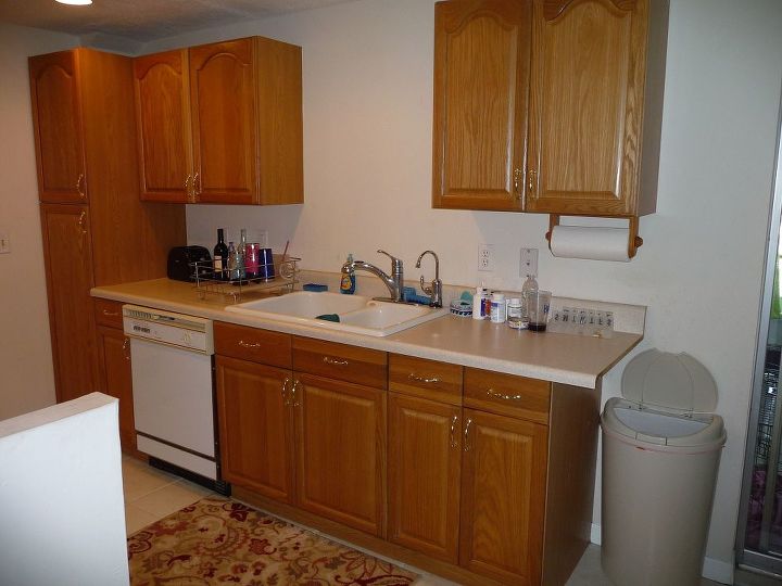 ... design, painting, Before oak cabinets misfitted countertop blah paint