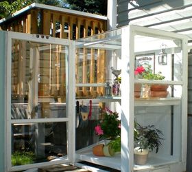 Mini Greenhouse from Old Storm Windows Hometalk