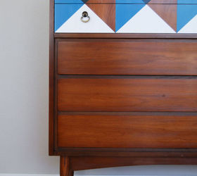 Painted Geometric Mid Century Dresser Hometalk
