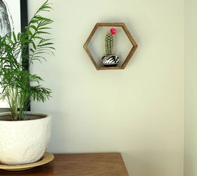 DIY Wall ArtPopsicle Stick Hexagon Shelf Hometalk