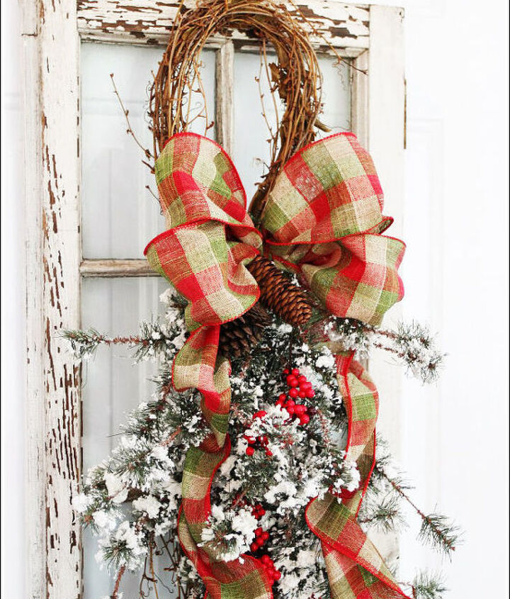 christmas grapevine and pine swag hometalk christmas grapevine and pine swag hometalk