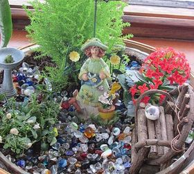 making fairy gardens awaiting for spring to arrive, gardening