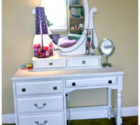 repurpose your old stuff into something new amp better, chalk paint, painted furniture, A place for everything and everything in its place the whole reason every girl needs a vanity