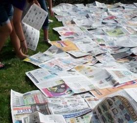 transforming my backyard into a secret garden, flowers, gardening, landscape, outdoor living, perennial, First step was lasagna gardening laying down newspaper on all of the grass