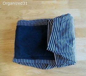 how to fold and file pajamas, cleaning tips, organizing, Place on top of each other and fold in thirds