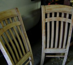repurposed chairs into a cute corner bench, diy, painted furniture, repurposing upcycling, a regular ole curb find 4 chairs
