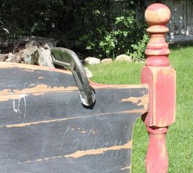 painted headboard sign with planters, container gardening, diy, gardening, outdoor furniture, repurposing upcycling