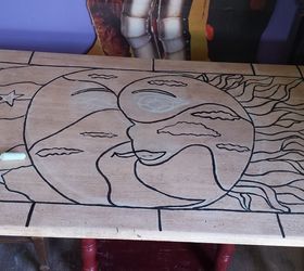 stained glass dining unicornspit, painted furniture