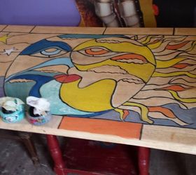 stained glass dining unicornspit, painted furniture