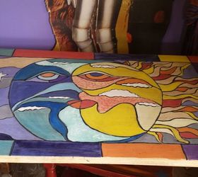 stained glass dining unicornspit, painted furniture