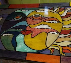 stained glass dining unicornspit, painted furniture
