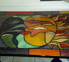 stained glass dining unicornspit, painted furniture