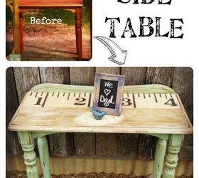 tape measure side table painted furniture, chalk paint, painted furniture