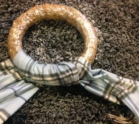 easy winter wreath for less than 3 using thrift store finds, crafts, repurposing upcycling, seasonal holiday decor, wreaths