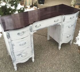 she walks in beauty like the night classic me edgy desk, chalk paint, painted furniture