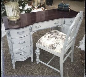 she walks in beauty like the night classic me edgy desk, chalk paint, painted furniture