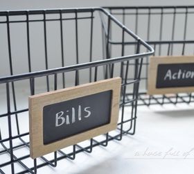 diy industrial wire mail baskets from a 5 cleaning caddy, crafts, home office, how to, organizing
