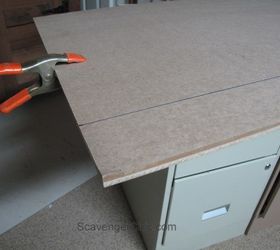 mismatched metal file cabinets get a makeover, diy, home office, painted furniture, woodworking projects