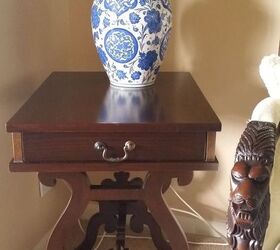 before after end tables, painted furniture