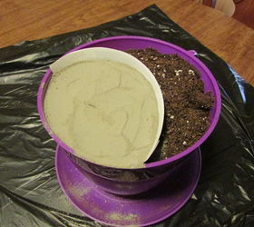 how to make a fairy garden patio, container gardening, crafts, gardening, repurposing upcycling