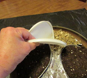 how to make a fairy garden using pea gravel, container gardening, craft rooms, gardening
